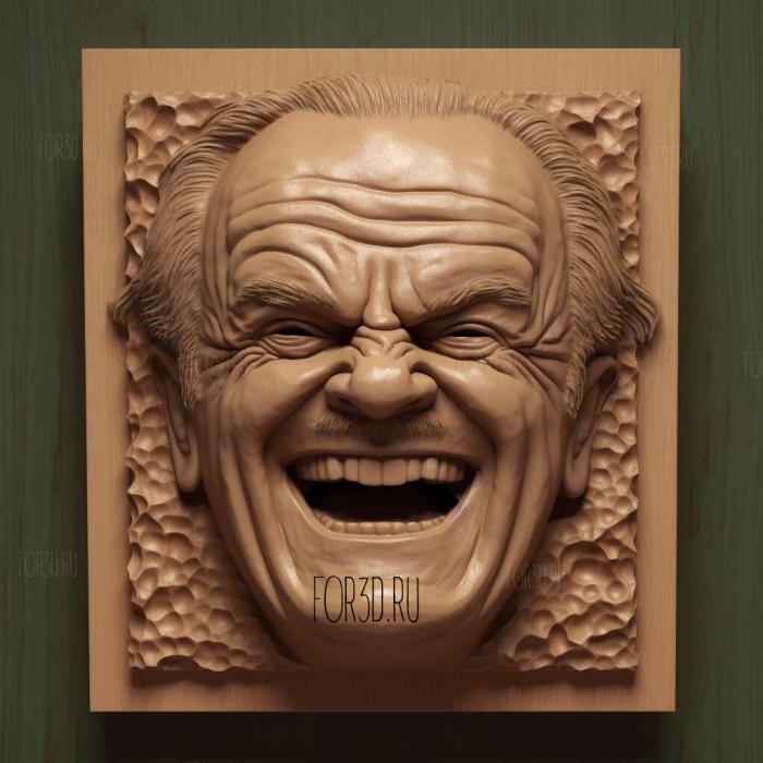 Jack Nicholson 4 stl model for CNC